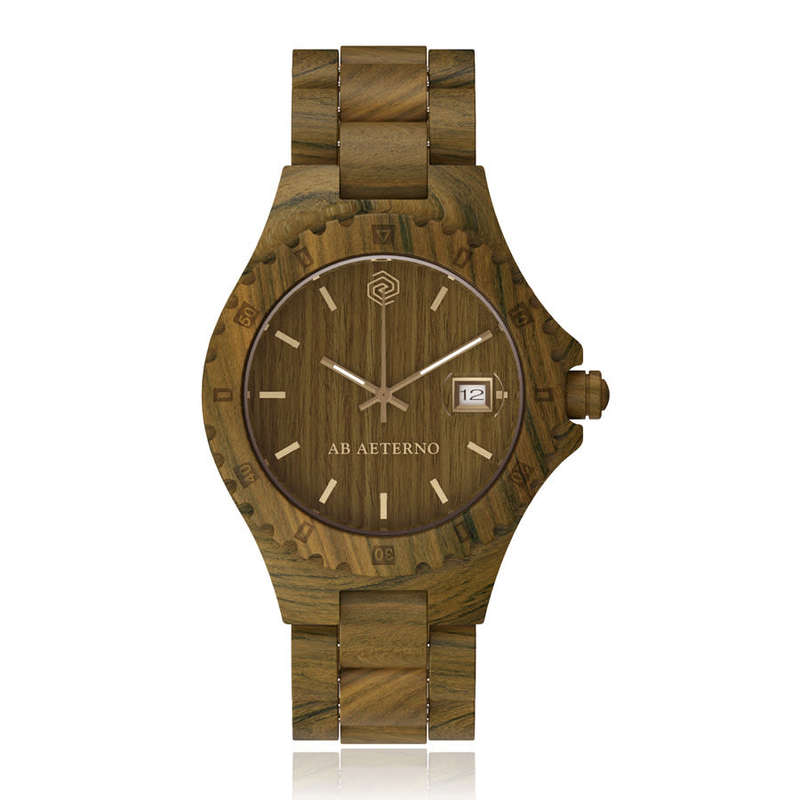 AB AETERNO Italy Men's Premium Luxury Swiss Movement Green Sandalwood Watch