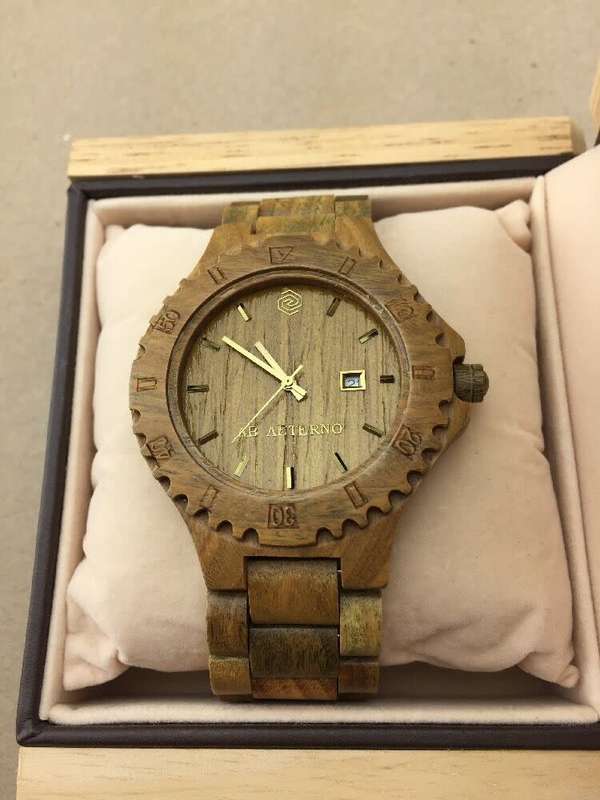 AB AETERNO Italy Men's Premium Luxury Swiss Movement Green Sandalwood Watch