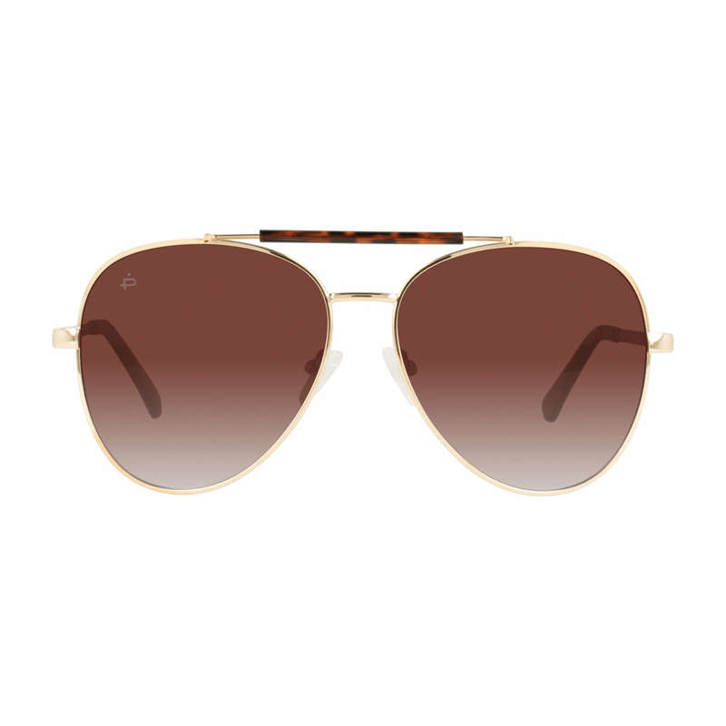 Prive Revaux Men's Aviator Sunglasses - Champagne Bridge, Gold