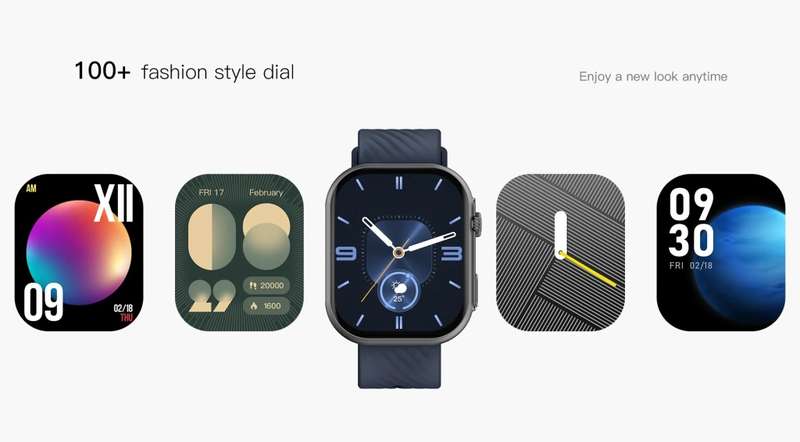 NORTH EDGE Vermont Smart Watch Black / Navy Blue Silicone Finish