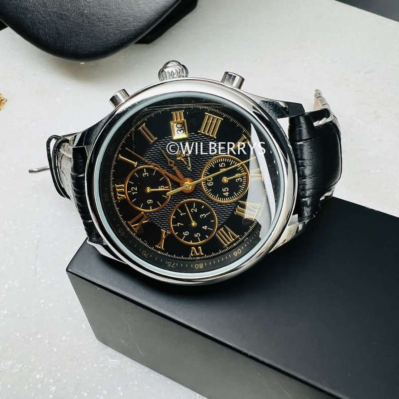 Kronen & Sohne Men`s Classic Leather Kinetic Automatic Watch