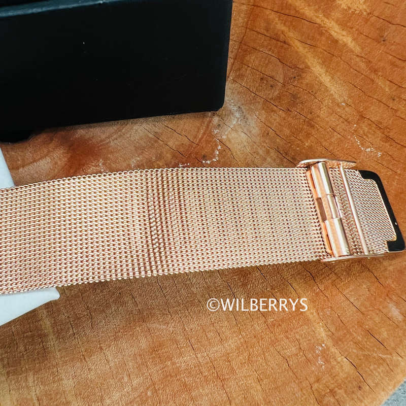 Eichmuller Germany since 1950 Traditional Eichmüller 42mm Steel Mesh Bracelet Watch Rose Gold