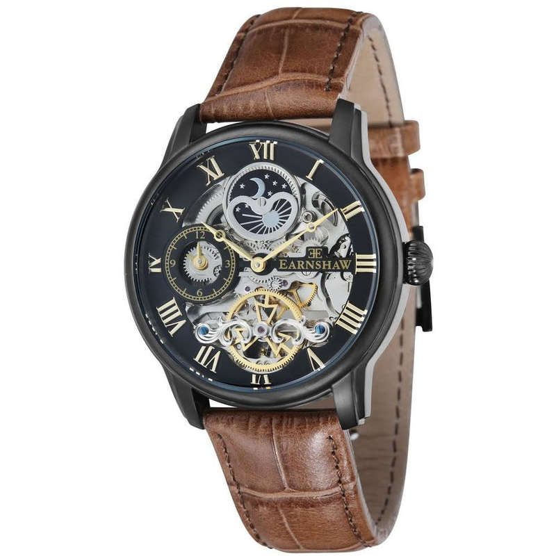 THOMAS EARNSHAW AUTOMATIC LONGITUDE SHADOW DUAL TIME NEW