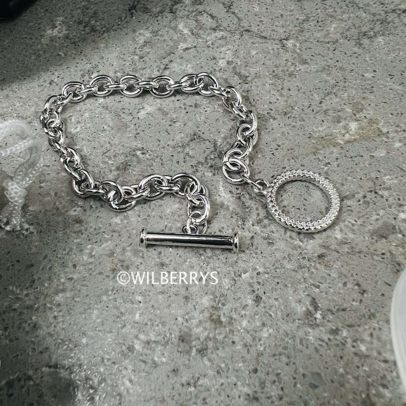 BRITISH JEWELLERS White Gold pl Tiffany-Style Bracelet ®
