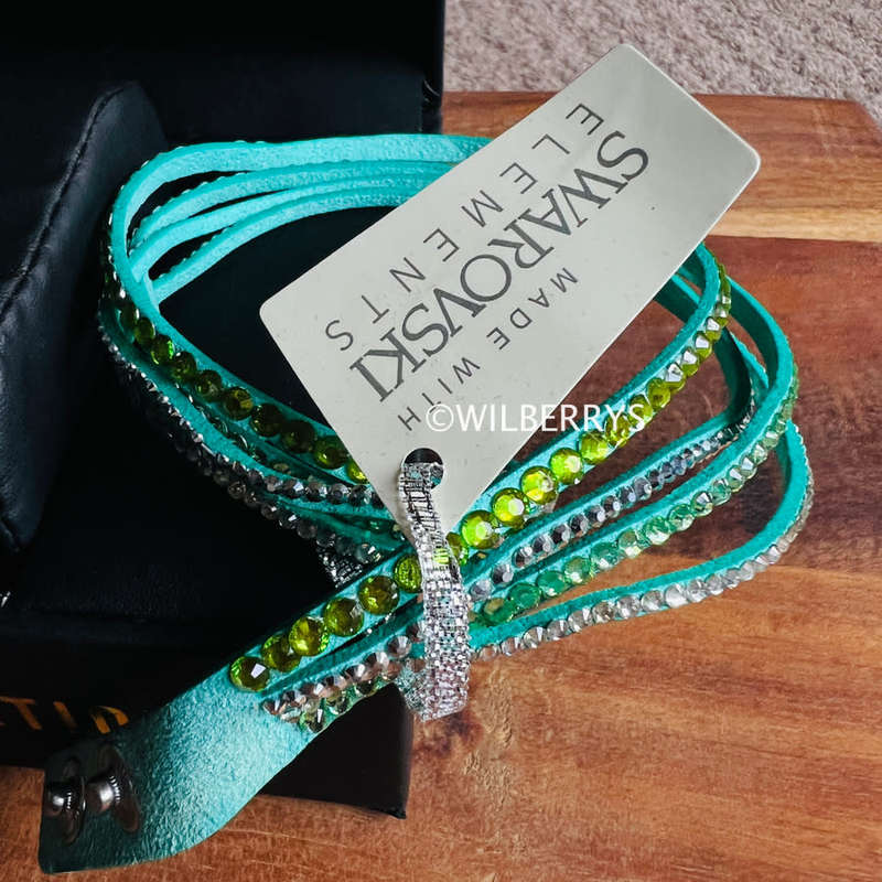 LONDON JEWELLERS Ladies Cream Soda Astral Wrist Wrap Bracelet with CRYSTALS FROM SWAROVSKI