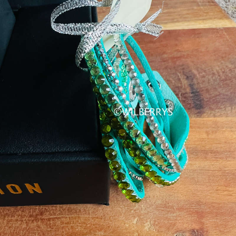 LONDON JEWELLERS Ladies Cream Soda Astral Wrist Wrap Bracelet with CRYSTALS FROM SWAROVSKI