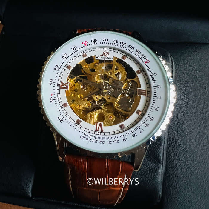 KRONEN & SOHNE ® Men`s ROMAN SKELETON Kinetic Mechanical AUTOMATIC Watch