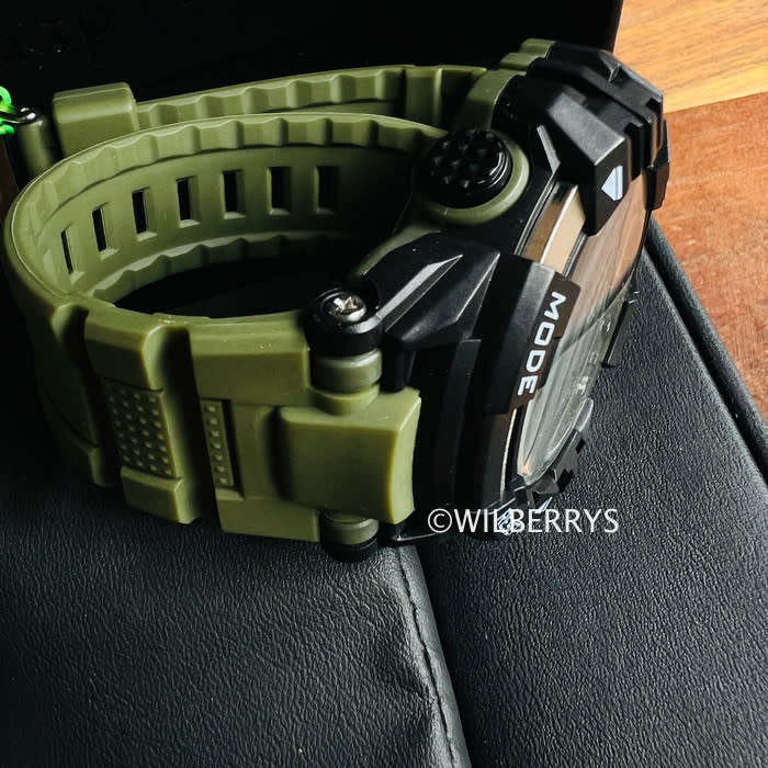 SMAEL Mens S-SHOCK Militaire Digital Watch Black / Army Green