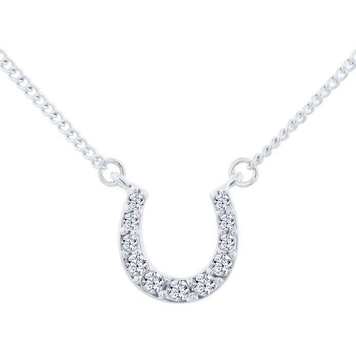 BRITISH JEWELLERS Horse Shoe Pendant Embellished with Crystals from Swarovski® + Chain