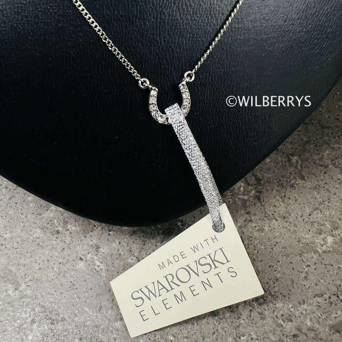 BRITISH JEWELLERS Horse Shoe Pendant Embellished with Crystals from Swarovski® + Chain