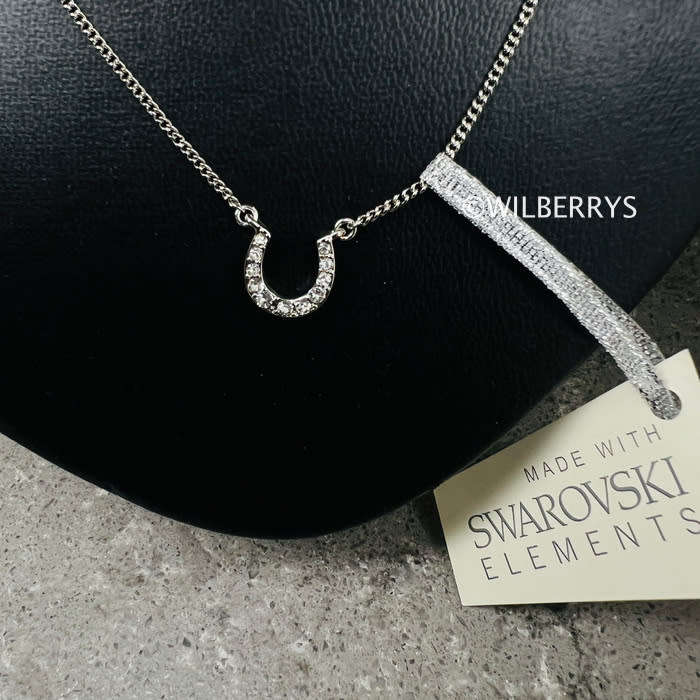 BRITISH JEWELLERS Horse Shoe Pendant Embellished with Crystals from Swarovski® + Chain