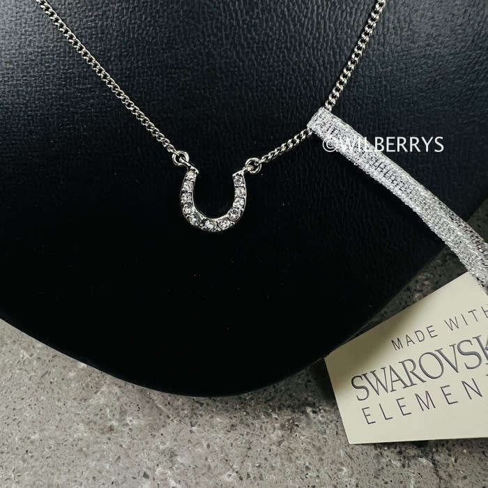 BRITISH JEWELLERS Horse Shoe Pendant Embellished with Crystals from Swarovski® + Chain