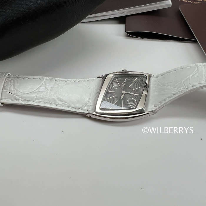ROBERO CAVALLI Womens  Viper Genuine Italian Croc Leather Watch NEW