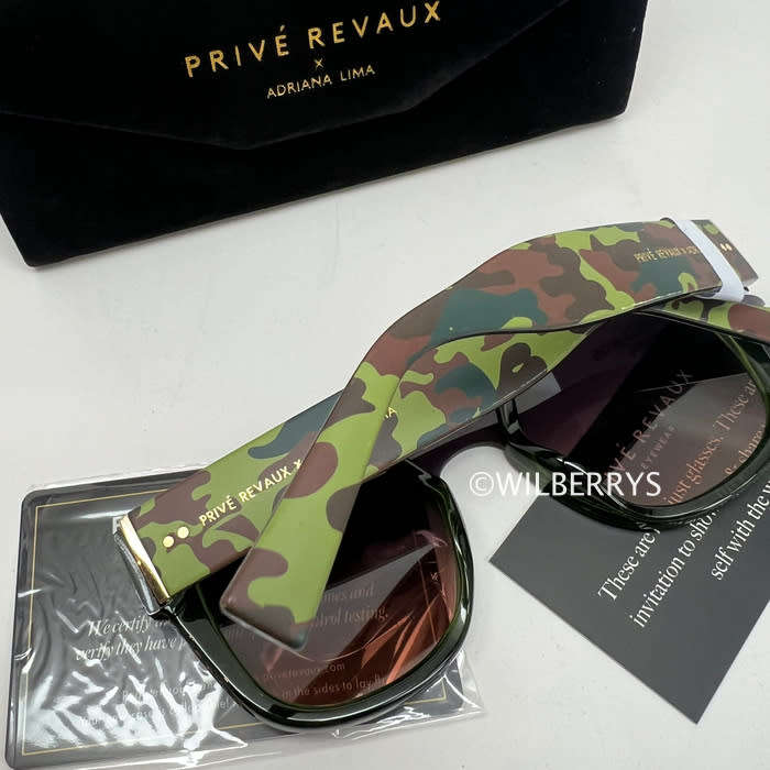 PRIVE REVAUX LOVE VALENTINA x Adriana Lima - Ivy Camo Sunglasses NEW 100% GENUINE