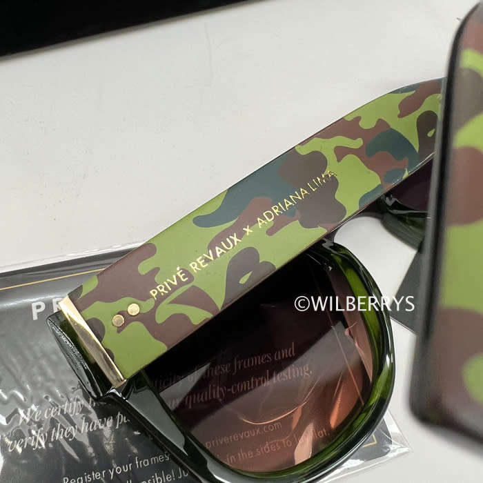 PRIVE REVAUX LOVE VALENTINA x Adriana Lima - Ivy Camo Sunglasses NEW 100% GENUINE
