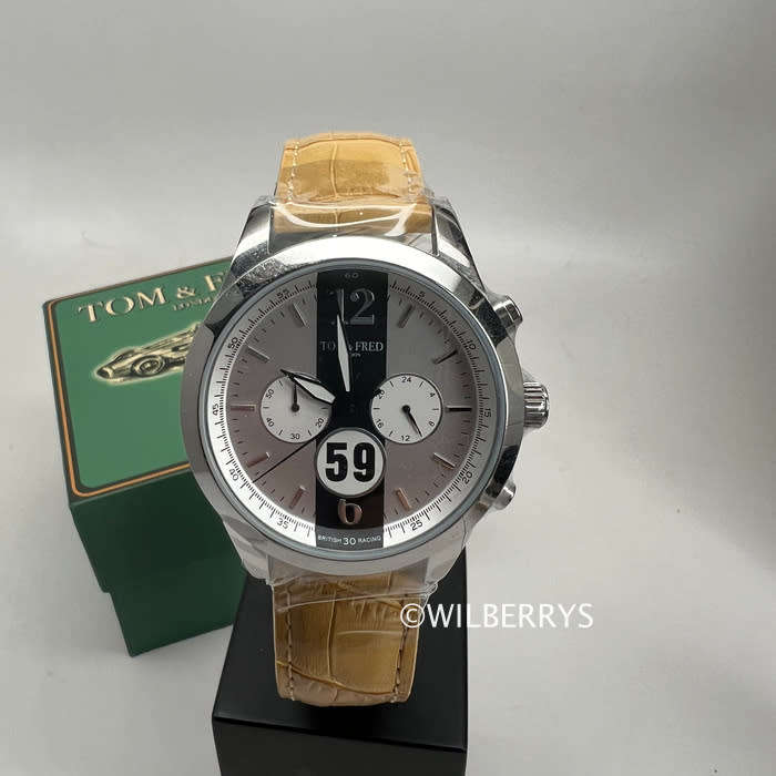 TOM & FRED London® Men`s British Racing 1/1000 Chronograph MUSTANG TAN