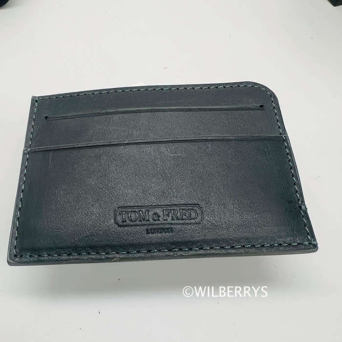 TOM and FRED London® Federucci NAVY BLUE VINTAGE Genuine British Leather Card Holder
