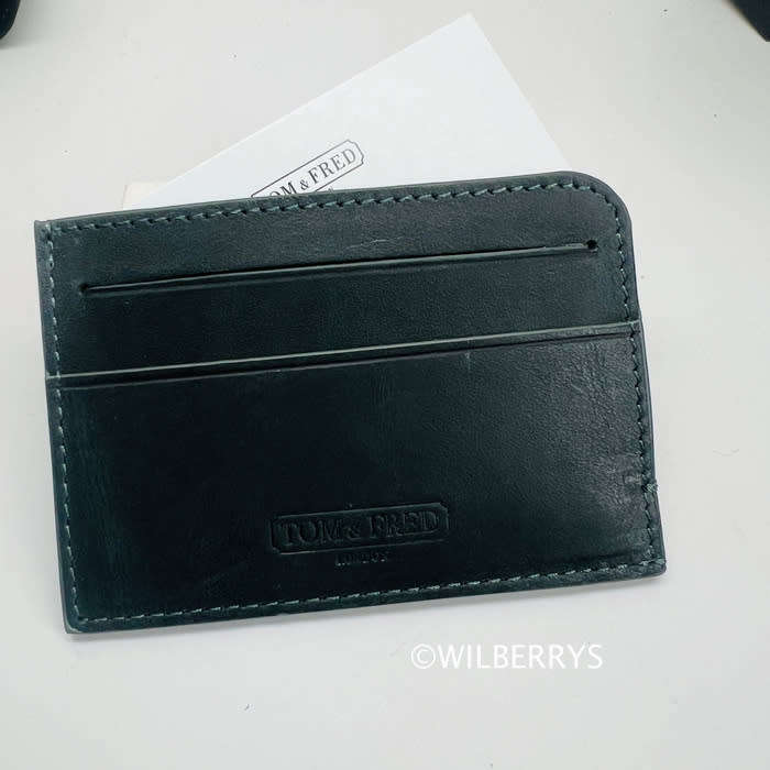 TOM and FRED London® Federucci NAVY BLUE VINTAGE Genuine British Leather Card Holder