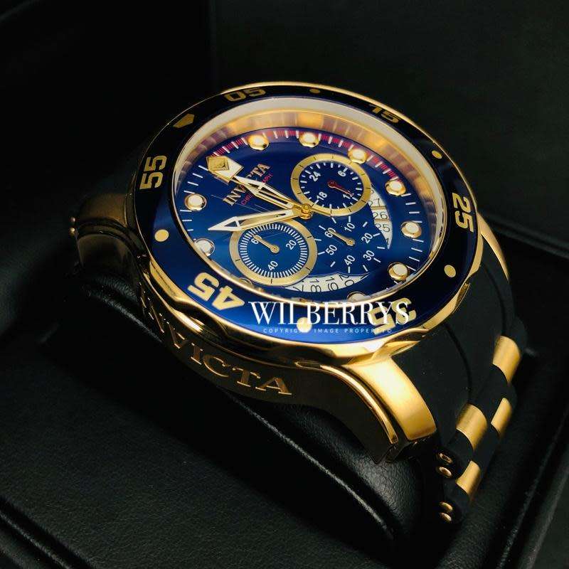 INVICTA Pro Diver Scuba Colossus 50mm Gold/Blue Chronograph Watch