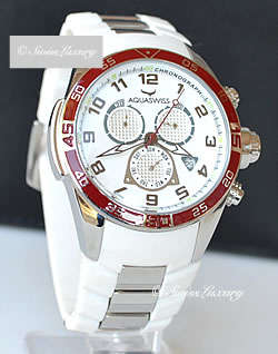 ONLY 1** AQUASWISS Men's Trax ICEMAN Snow Chronograph (MADE IN SWITZERLAND) Watch W/ BOX AND PAPERS