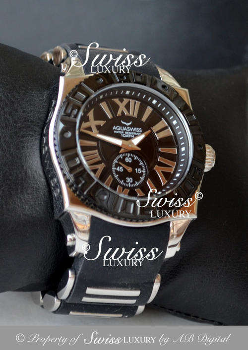 AQUASWISS Men's SWISSPORT BLACK COMBAT Swiss Watch (MADE IN SWITZERLAND)