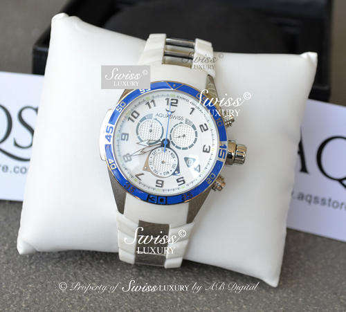 ONLY 1** Swiss Rare AQUASWISS Men's ICEMAN Trax Chronograph Swiss Watch W/ BOX AND PAPERS