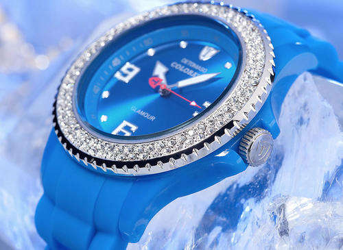 DETOMASO ***LADIES*** COLORATO CRYSTAL WATCH w. box, papers, 2yr warranty