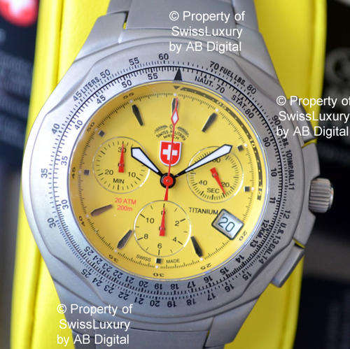CX SWISS MILITARY TITANIUM PARATROOPER CHRONOGRAPH MEN'S WATCH (retail @ R8,500-00)