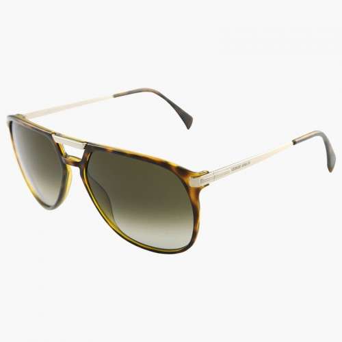 100% GENUINE **GIORGIO ARMANI** Aviator Havana Sunglasses w. case, papers