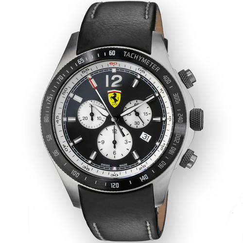FERRARI Scuderia Ferrari Black Chronograph Watch brand new boxed w/ warranty
