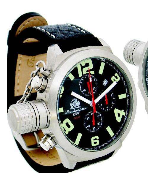 *TAUCHMEISTER 1937* WORLD WAR II GERMAN U-BOOT CHRONOGRAPH WATCH T0138A FULL PACKAGE!!