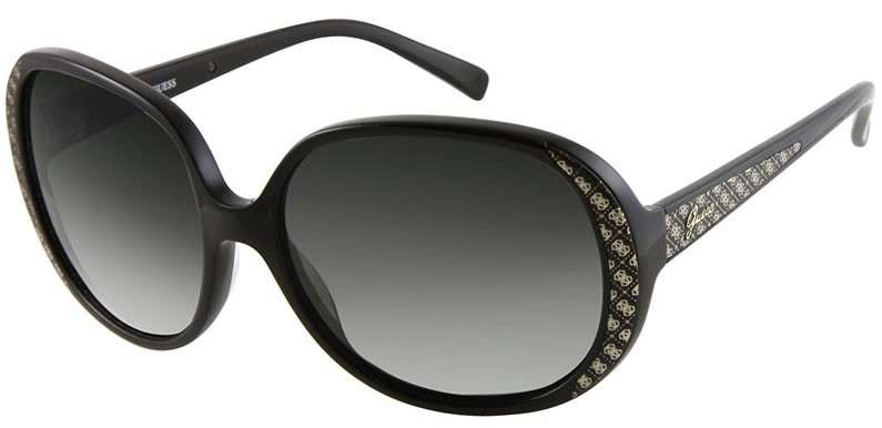100% Authentic GUESS Classy Elegant Hollywood Black Glamour Sunglasses BRAND NEW, GENUINE