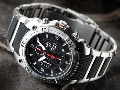 DETOMASO SIENA SILVER HEIDFELD TEAM RACING CHRONOGRAPH MEN'S WATCH W. BOX, PAPERS, FULLY LOADED!!