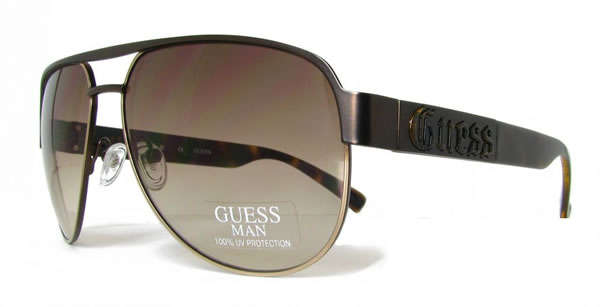 100% Authentic GUESS Men's Aviator Bronze Sunglasses BRAND NEW boxed with papers!! HOT!!!