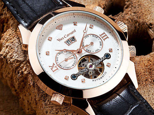 1 DAY ONLY*YVES CAMANI Men's 8 Diamond Automatic Watch Navigator Diamant Watch 100% GENUINE , LUXURY