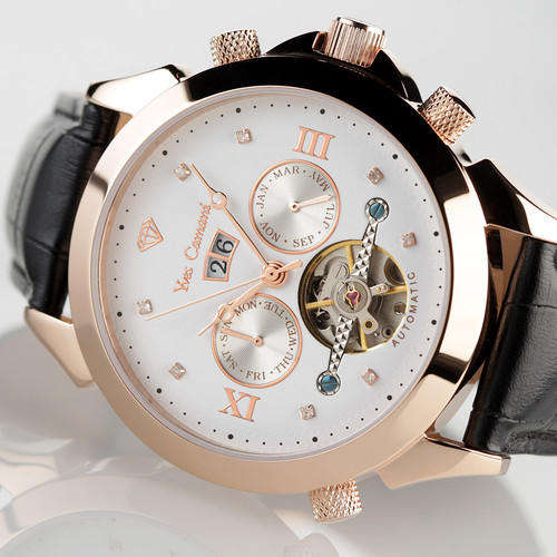 YVES CAMANI Automatic "THE NAVIGATOR 8 DIAMANTE" Watch 100% GENUINE , LUXURY