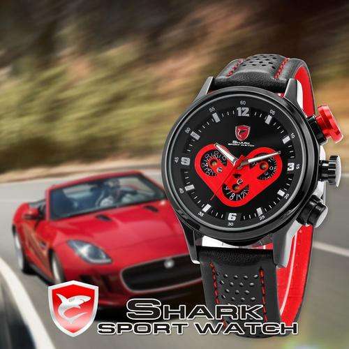 SHARK SPEED FERRARE RED RACER CHRONOGRAPH WATCH W/ BOX, PAPERS, LOADED!!