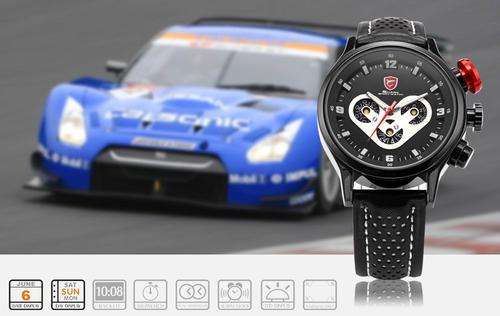 SHARK SPEED DAYTONA GT INSPIRED RACER CHRONOGRAPH WATCH W/ BOX, PAPERS, LOADED!!