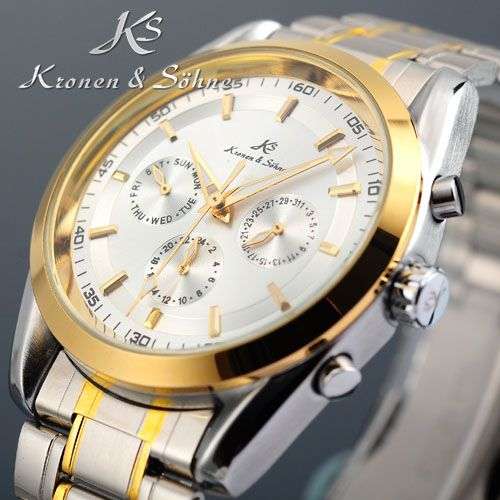 KRONEN & SOHNE Classic Legend Automatic Mechanical Chronograph Watch w/ box, papers, warranty
