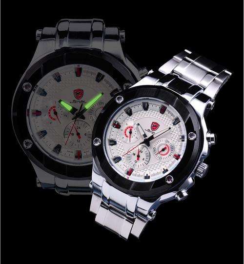 SHARK SPORTS CARBON INFUSED CHRONOGRAPH WATCH W/ BOX, PAPERS, LOADED!!