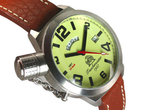 TAUCHMEISTER  1937 AUTOMATIC MOVEMENT U-BOOT SWISS GMT *THICK, HEAVY* WATCH BRAND NEW