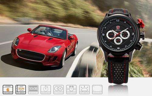 SHARK GRAN TURISMO INSPIRED BLACK CHRONOGRAPH WATCH W/ BOX, PAPERS, LOADED!!