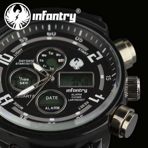 INFANTRY Military Co. IN-030-BLK-S Multifunction Watch BOXED, FULLY LOADED!