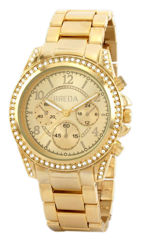 2 days only!! BREDA Timepieces U.S.A. Meredith Gold pl. Ladies Watch BRAND NEW, BOXED, HOT!!