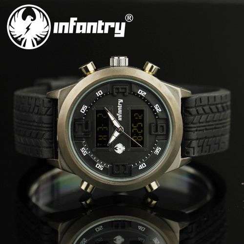 INFANTRY MILITARY CO. IN-033-BLK-R Roadblock Watch BOXED, FULLY LOADED!