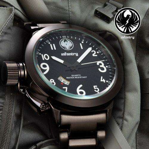 INFANTRY MILITARY CO. IN-008-W-S Super Trooper Watch BOXED, FULLY LOADED!