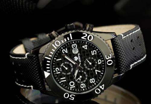 INFANTRY MILITARY CO. IN-032-BLK-L Chrono Camouflage Watch BOXED, FULLY LOADED!