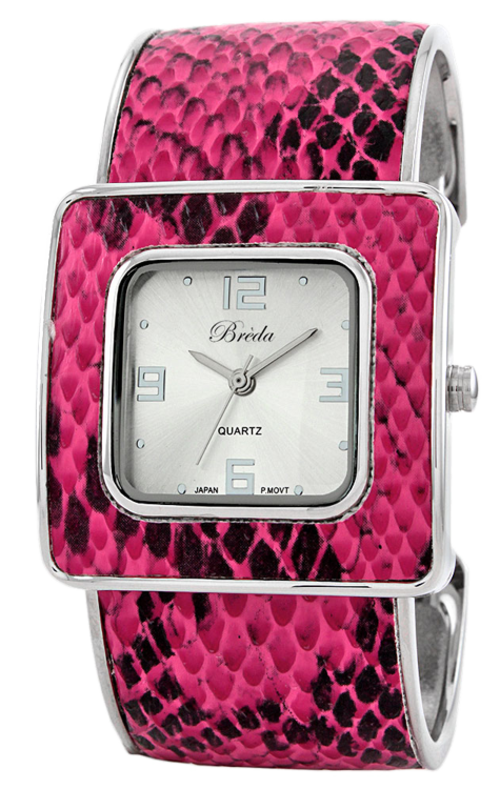 **BREDA OF AMERICA** Christa Bangle Faux Snake Skin Ladies Watch BRAND NEW, BOXED, HOT!!
