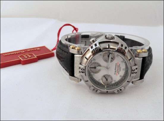 KRUG BAUMEN Ladies British Adventurer Rugged White Granite Watch new w. tags