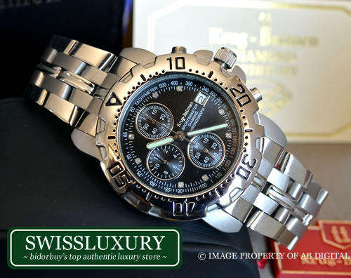 KRUG BAUMEN Men's Sportsmaster Diamond Chronograph Watch *CERTIFIED w. PAPERS*